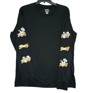 Billabong x Budweiser Long Sleeve Black Logo Tee – Size Medium